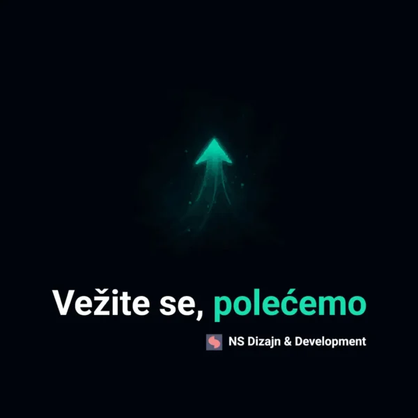 Green arrow on dark background